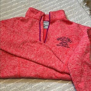 Breezy Pines Resort Red Pullover